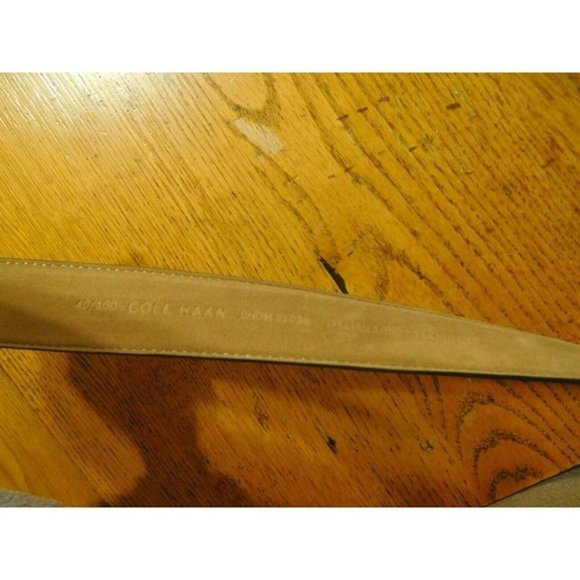 NEW Cole Haan Mens  Chocolate (dark brown) Belt 40 Leather FAUX CROC - Picture 7 of 7